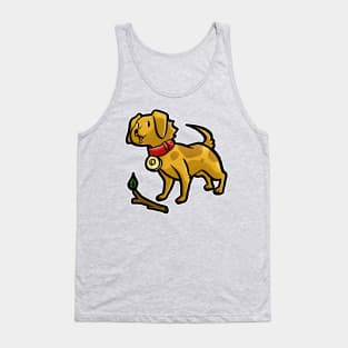 Dog Playing Fetch Tank Top